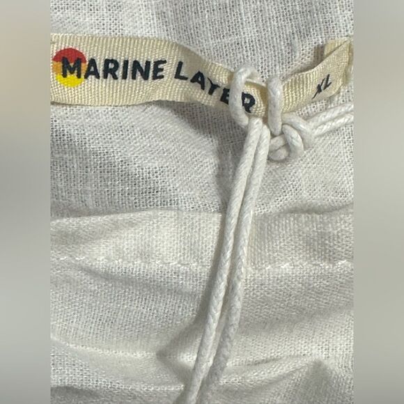 Marine Layer Women’s Stella Tank White Linen Blend Top Size XL NWT wbb - Picture 5 of 6